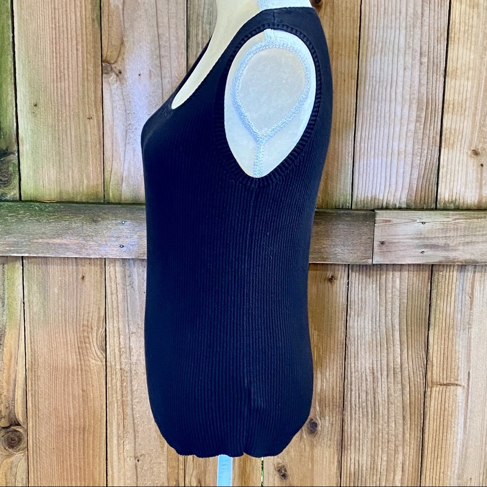 New York Sport Black Sweater Tank Top EUC - Picture 3 of 8